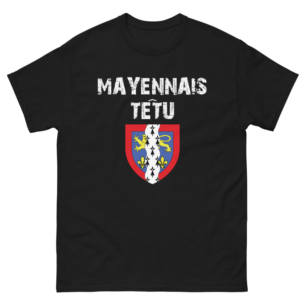T-shirt Mayennais noir - Esprit têtu et fier