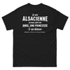 T-shirt Alsacienne noir - Je suis alsacienne : ange, princesse, démon
