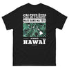 T-shirt Hawaï noir - J'ai peut-être l'air de t'écouter