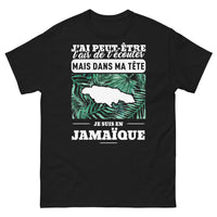 Thumbnail for T-shirt Jamaïque noir - J'ai l'air d'écouter, rêve de plage