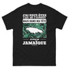 T-shirt Jamaïque noir - J'ai l'air d'écouter, rêve de plage
