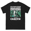 T-shirt Évasion Cancun noir - J'ai peut-être l'air de t'écouter
