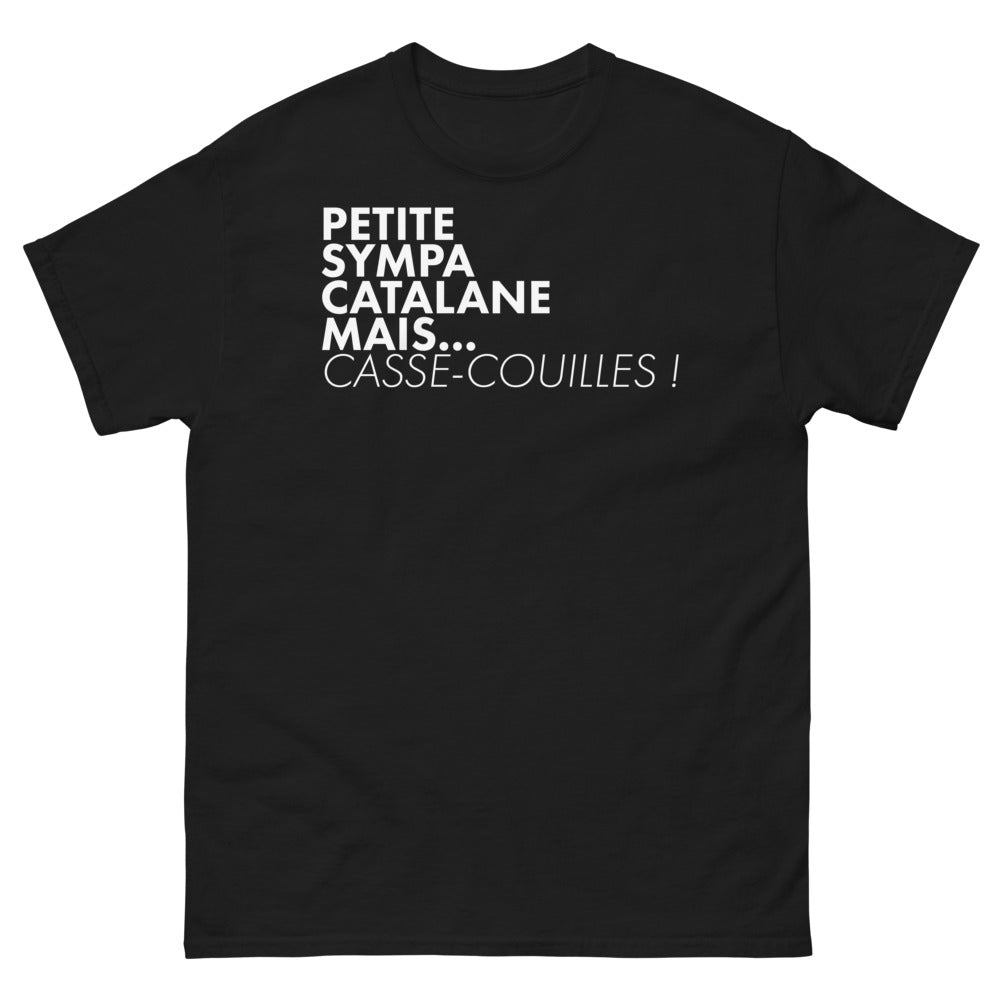 T-shirt Catalan noir - Petite sympa mais casse-couilles