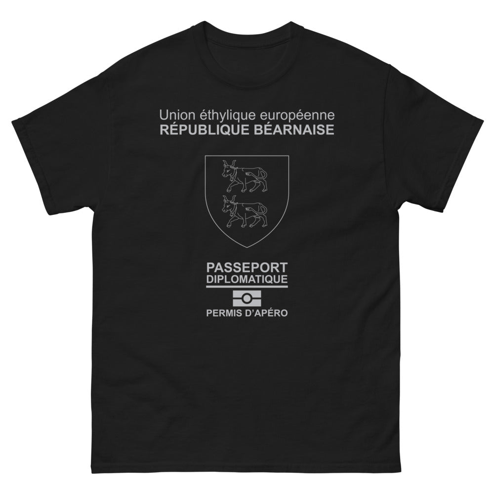 T-shirt Béarn noir - Union Ethylique Européenne