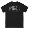 T-shirt Pologne noir - Je suis son Polonais, fais gaffe