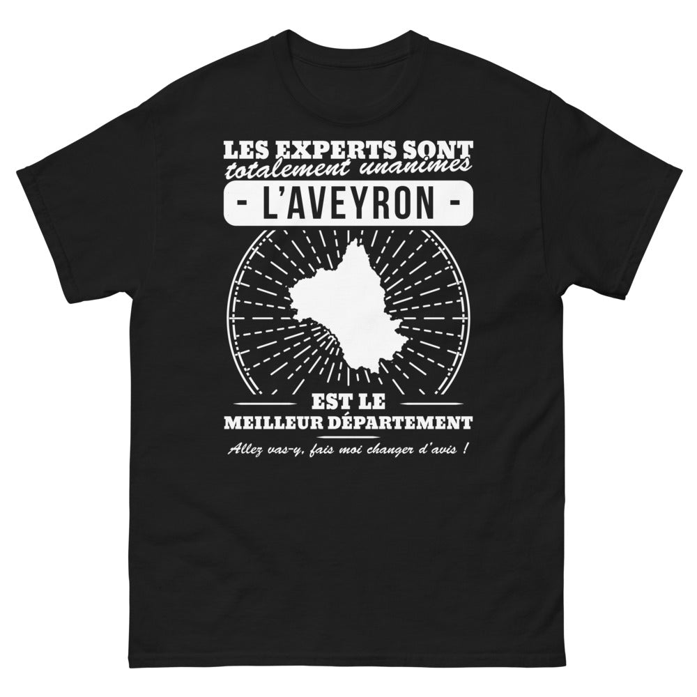 T-shirt Aveyron noir - meilleur département de France