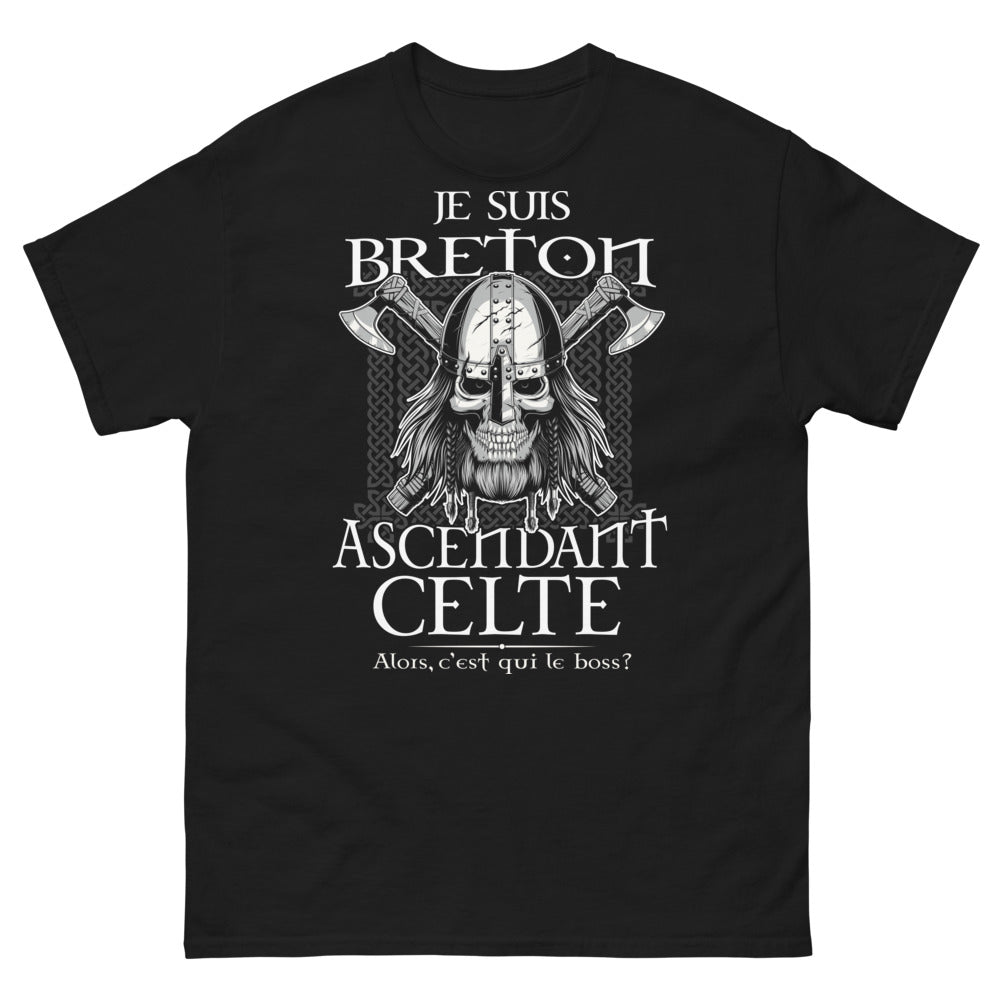T-shirt Bretagne noir - C'est qui le boss ?