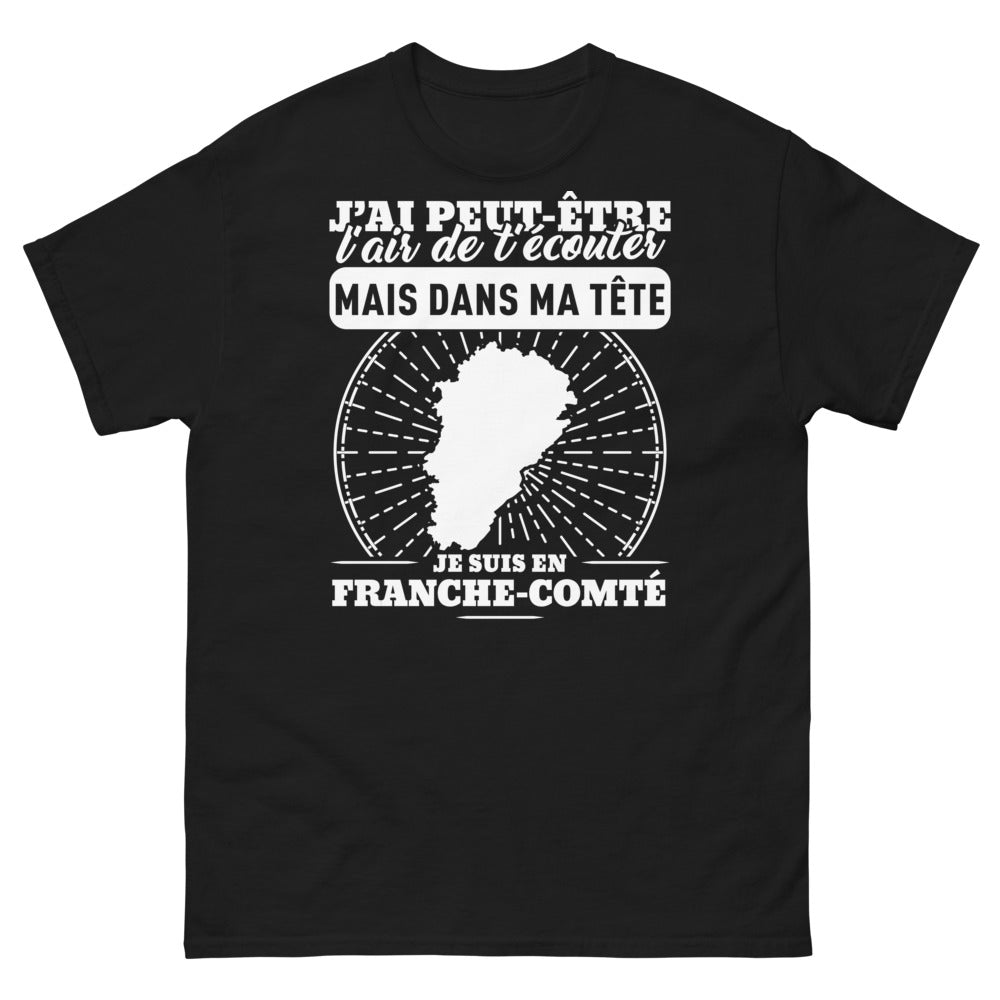 T-shirt Franche-Comté noir - Je suis en Franche-Comté