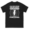 T-shirt Portugal noir - J'ai l'air de t'écouter mais suis au Portugal