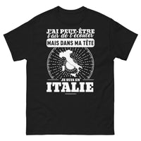 Thumbnail for T-shirt Italie noir - J'ai peut-être l'air de t'écouter