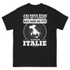 T-shirt Italie noir - J'ai peut-être l'air de t'écouter