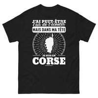 Thumbnail for T-shirt Corse noir - J'ai l'air d'écouter, rêve en Corse