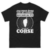T-shirt Corse noir - J'ai peut-être l'air de t'écouter