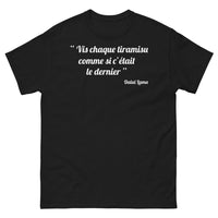Thumbnail for T-shirt gourmand noir - Vis chaque tiramisu comme un Dalai Lama