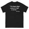 T-shirt Auvergne noir - Vis chaque aligot comme si c'était le dernier