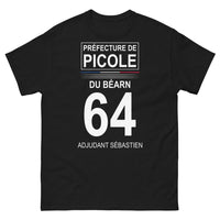 Thumbnail for T-shirt Béarn noir - Adjudant Sébastien, humour local