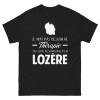 Thumbnail for T-shirt Lozère noir - Je n'ai pas besoin de thérapie