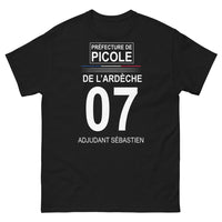 Thumbnail for T-shirt Ardèche noir - Préfecture de Picole et Adjudant Sébastien