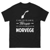 T-shirt Norvège noir - Aucun besoin de thérapie, juste envie d'aller en Norvège
