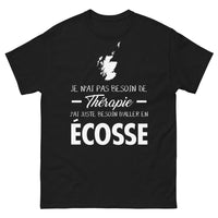 Thumbnail for T-shirt Écossais noir - Je n'ai pas besoin de thérapie, juste de l'Écosse