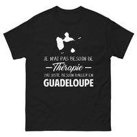 Thumbnail for T-shirt Guadeloupe noir - Pas besoin de thérapie, juste du fun