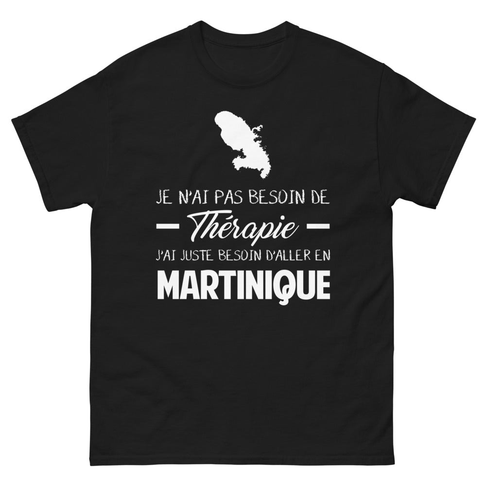 T-shirt Martinique noir - Pas de thérapie nécessaire