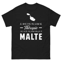 Thumbnail for T-shirt Malte noir - Je n'ai pas besoin de thérapie