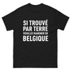 T-shirt Belgique noir - Si trouvé par terre, ramenez en Belgique