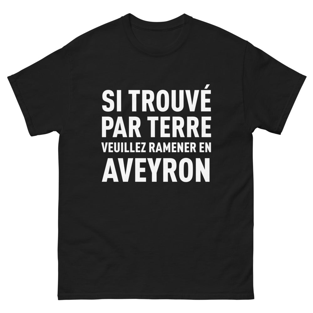 T-shirt Aveyron noir - Ramenez-moi chez moi