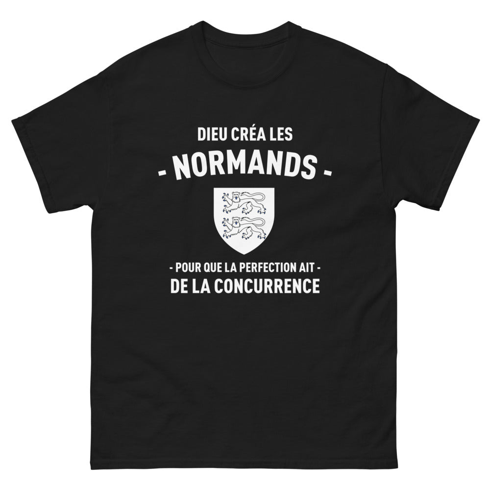 T-shirt Normandie noir - Dieu créa les Normands pour la concurrence