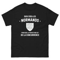 Thumbnail for T-shirt Normandie noir - Dieu créa les Normands pour la concurrence