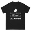 T-shirt Île Maurice noir - Je n'ai pas besoin de thérapie