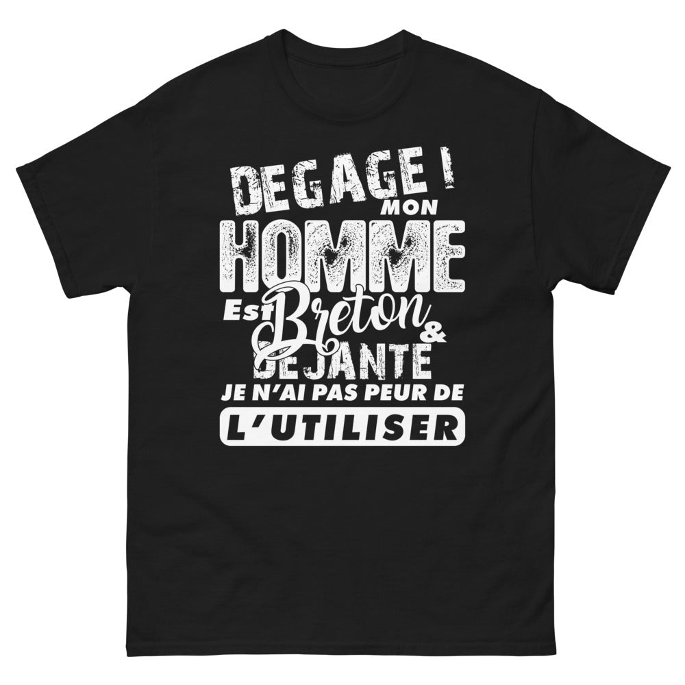 T-shirt Bretagne noir - Dégage, mon homme est breton
