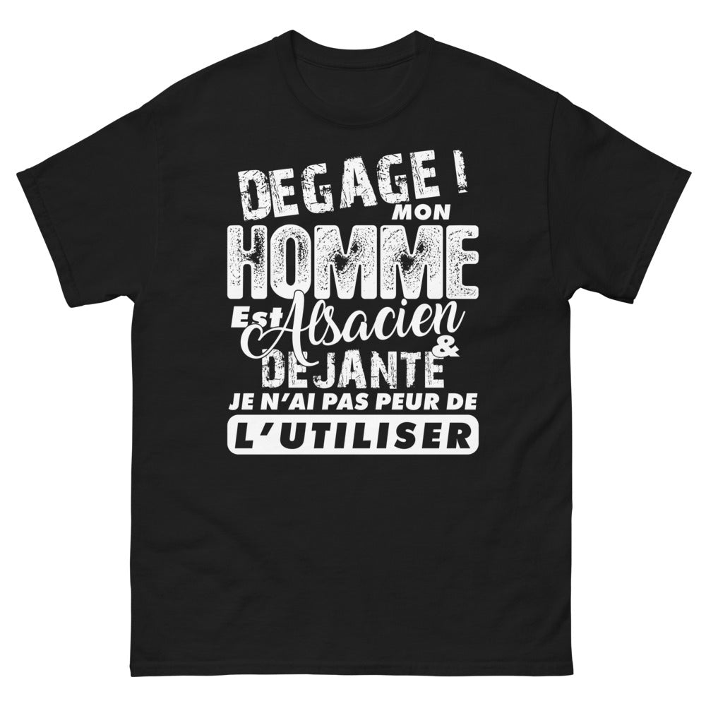 T-shirt Alsace noir - Je n'ai pas peur de l'utiliser
