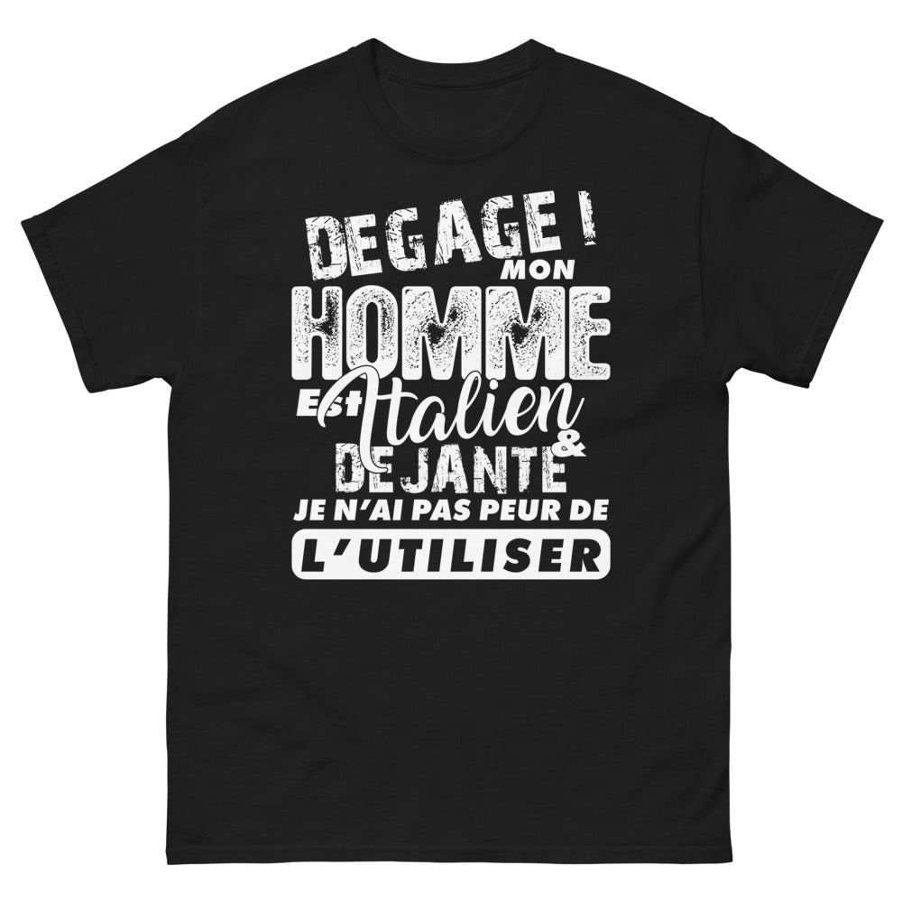 T-shirt Italien noir - Dégaine mon homme, il est italien
