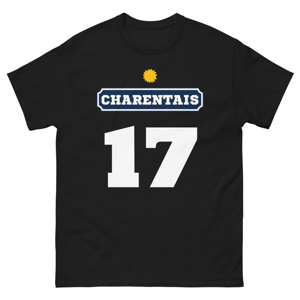 T-shirt Charentais noir - Fierté et humour en coton