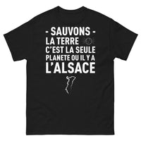 Thumbnail for T-shirt Alsace noir - Sauvons la terre, notre seule planète