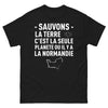 T-shirt Normandie noir - Sauvons la Terre : amour pour la région