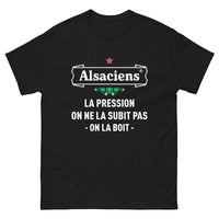Thumbnail for T-shirt humour noir - La pression, on ne la subit pas, on la boit