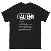 Thumbnail for T-shirt Italie noir - 7 raisons d'aimer les Italiens
