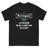 T-shirt humour brassicole noir - La pression, on la boit