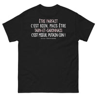 Thumbnail for T-shirt Tarn-et-Garonnais noir - Être parfait c'est mieux