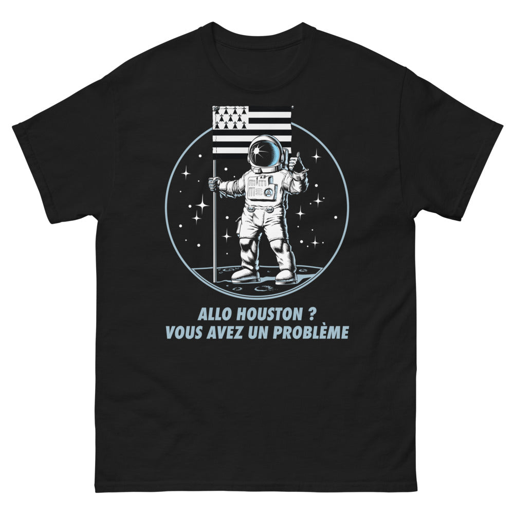 T-shirt français noir - Allo Houston, vous avez un problème