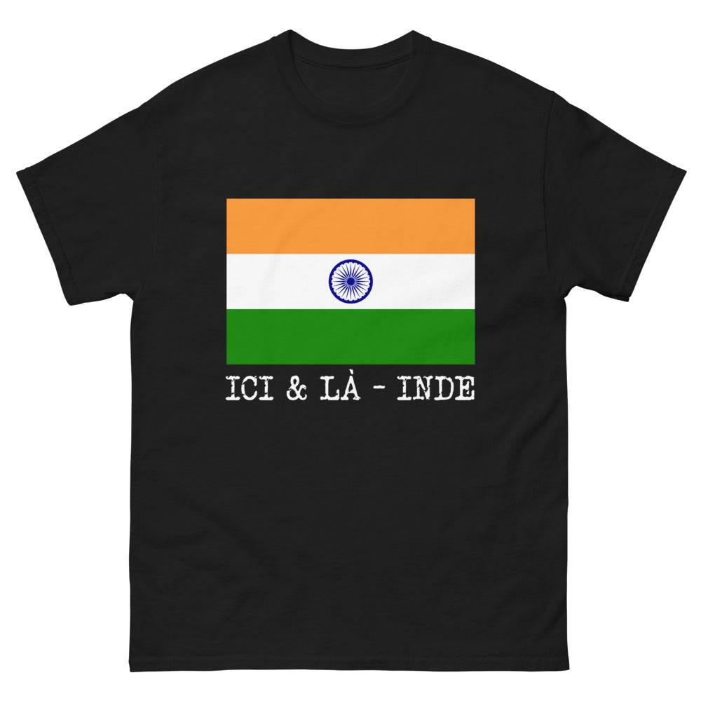 T-shirt Inde noir - Fierté Locale et culture vibrante