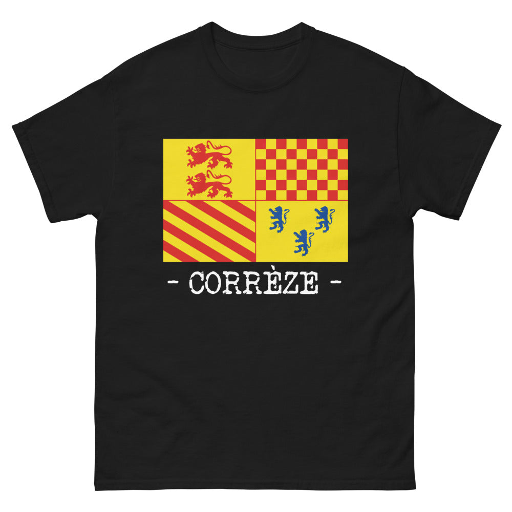 T-shirt Corrèze noir - Fierté Régionale élégante