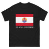 T-shirt Polynésie française noir - amour pour les îles