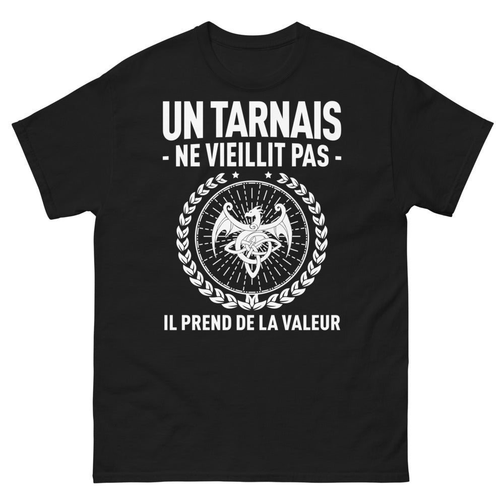 T-shirt Tarn noir - Un Tarnais ne vieillit pas
