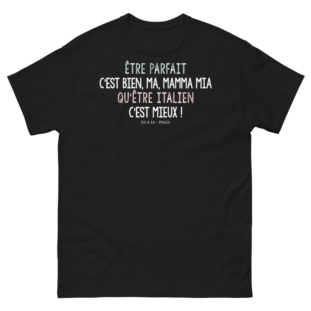 T-shirt Italie noir - Être italien, c'est mieux !