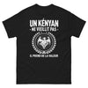T-shirt Kenyan noir - Un Kenyan ne vieillit pas, il prend de la valeur
