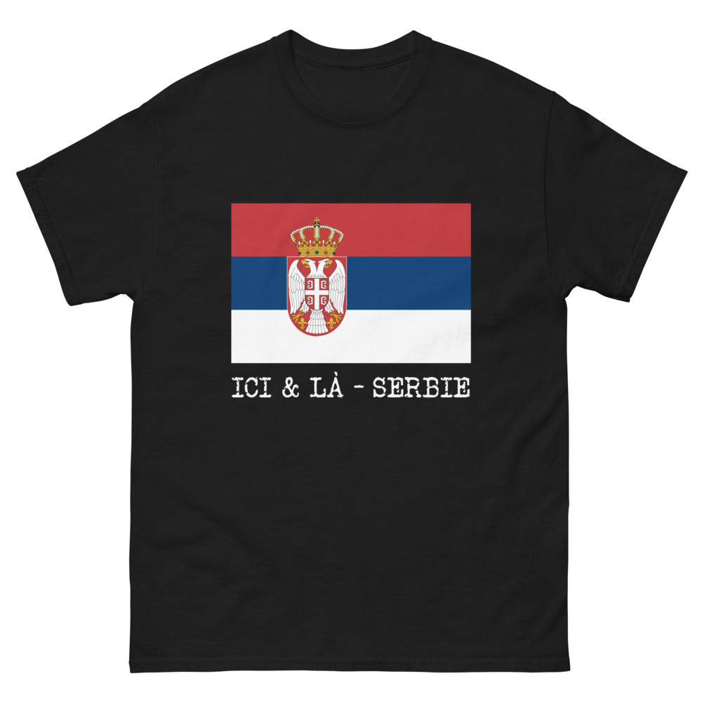 T-shirt Serbie noir - clin d'œil à vos racines